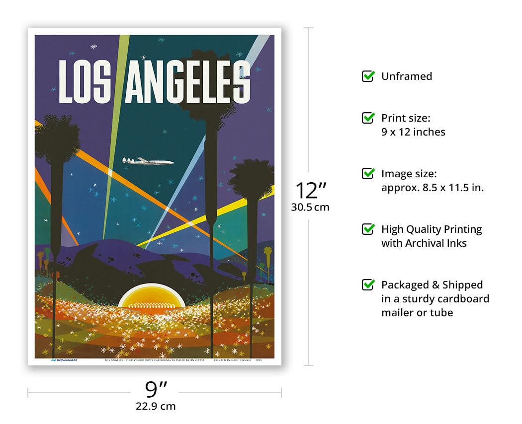 Amazon.com: Los Angeles California - Hollywood Bowl - Vintage